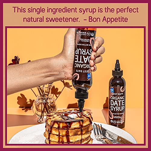 Just Date : Just Date Syrup : Organic Date Sweetener | One 8.8 Oz Squeeze Bottle I Low-Glycemic, Vegan, Paleo | 1 Ingredient : 100% Organic Medjool Dates #TOP3