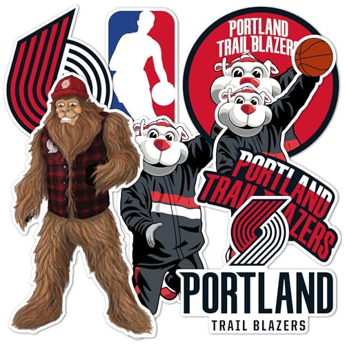 Desert Cactus Portland Trail Blazers NBA Officially Licensed Sticker Vinyl Decal Laptop Water Bottle Car Scrapbook (Type 2-Mascot)