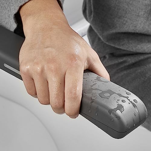 Barra de seguridad para inodoro con diseño abatible de 90°, pasamanos montado en la pared para un mejor apoyo del baño