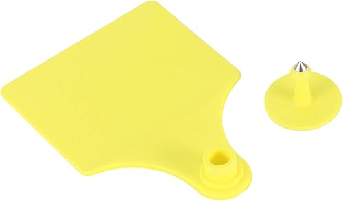 Miniatura 2 de Fydun Juego de 20 etiquetas de oreja en blanco para identificación de ganado para cabras, ovejas, ganado, ganado, cerdos, suministros de granja L