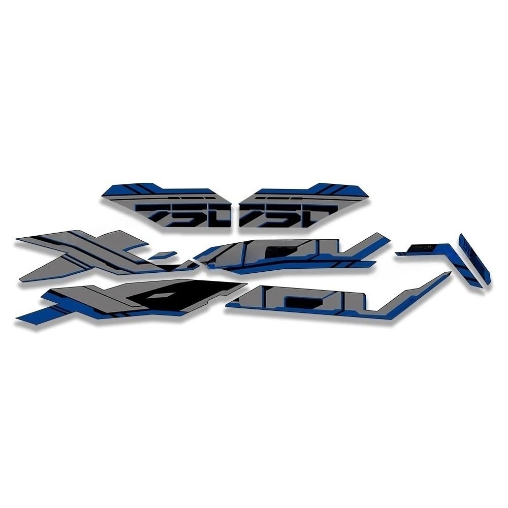 Motorcycle Fairing Sticker Decal Kit Glossy Silver for XADV750 for X ADV 750 for XADV 2025(Color9)