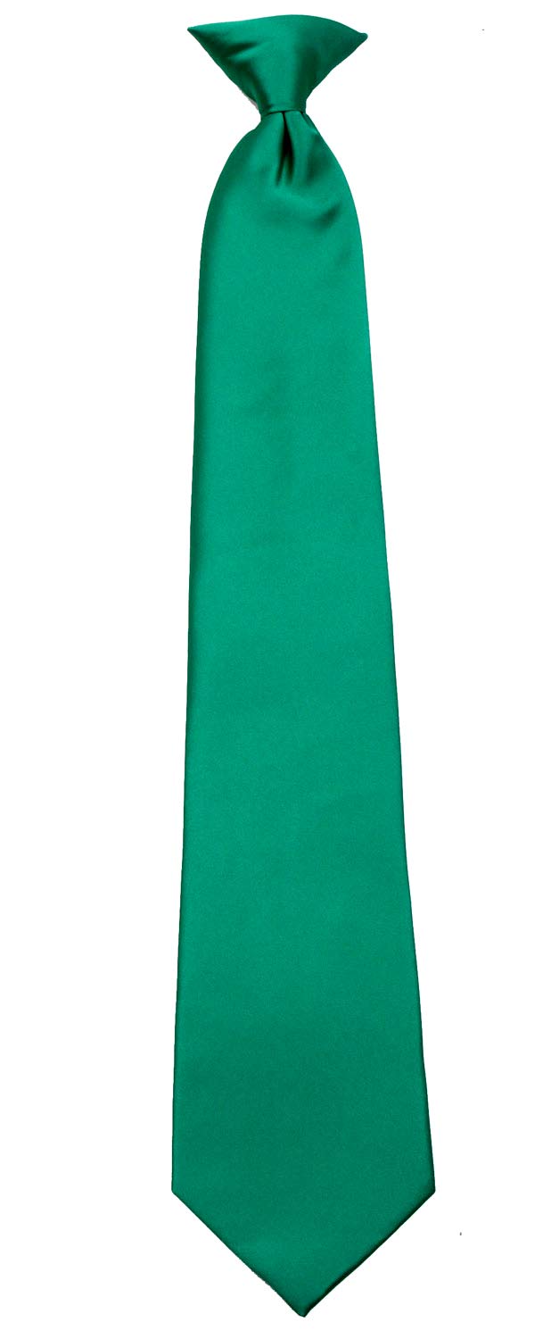 Mens Solid Color Clip On Easy to Remove Clip Necktie Ties