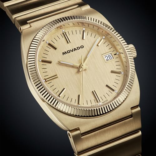 Movado Heritage Ondoplan Men's Luxury Quartz Watch - Swiss Movement, Stainless Steel Bracelet, Water Resistance 50 Meters (5ATM) - Classic Timepiece - Gift for Him - 36mm4