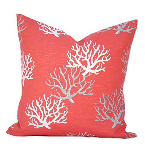 That Dutch Girl Two Coral Nautical Pillow Covers, Cushion, Decorative Throw Pillow, Decorative Pillow, Accent Pillow… - Image 3