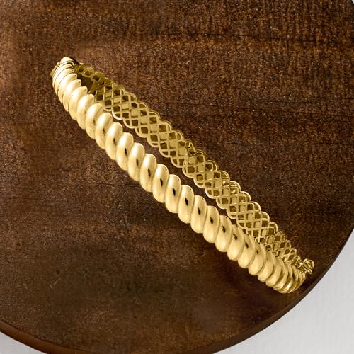 Ross-Simons 18kt Gold Vermeil Twisted Bangle Bracelet4