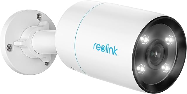 Reolink 4K PoE CCTV Security Camera Outdoor with Smart Human/Vehicle Detection, Color Night Vision, Waterproof IP Camera Supports Remote Access, Two-Way Talk, Time Lapse, Micro SD Card, RLC-812A