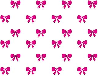 ANFRJJI 24 pcs Pink Ribbons Wall Stickers Bow Tie Wall Decal Lovely Little Bow Wall Sticker Bows Sticker Ribbon Wall Decal for Kids Room Princess Girl Bedroom blush Bow Wall Decals Removable Vinyl DIY Mural Stickers Kids Room Decor JWH186 (blush 4