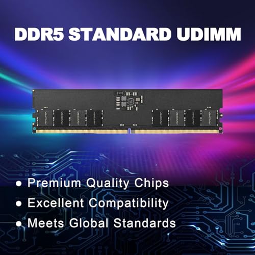 ANACOMDA Standard UDIMM DDR5 288-Pin PC RAM Memory 5600MHz CL46 16GB Desktop Memory Model. Made in Taiwan - Image 3