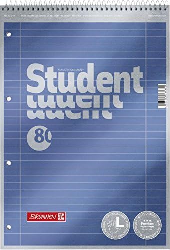 Brunnen College Notepad A4 Spiral Top Lin.27 Pack of 5