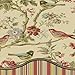 WAVERLY Charleston Chirp Modern Farmhouse Floral 4-Piece Reversible Quilt Set, King, Papaya