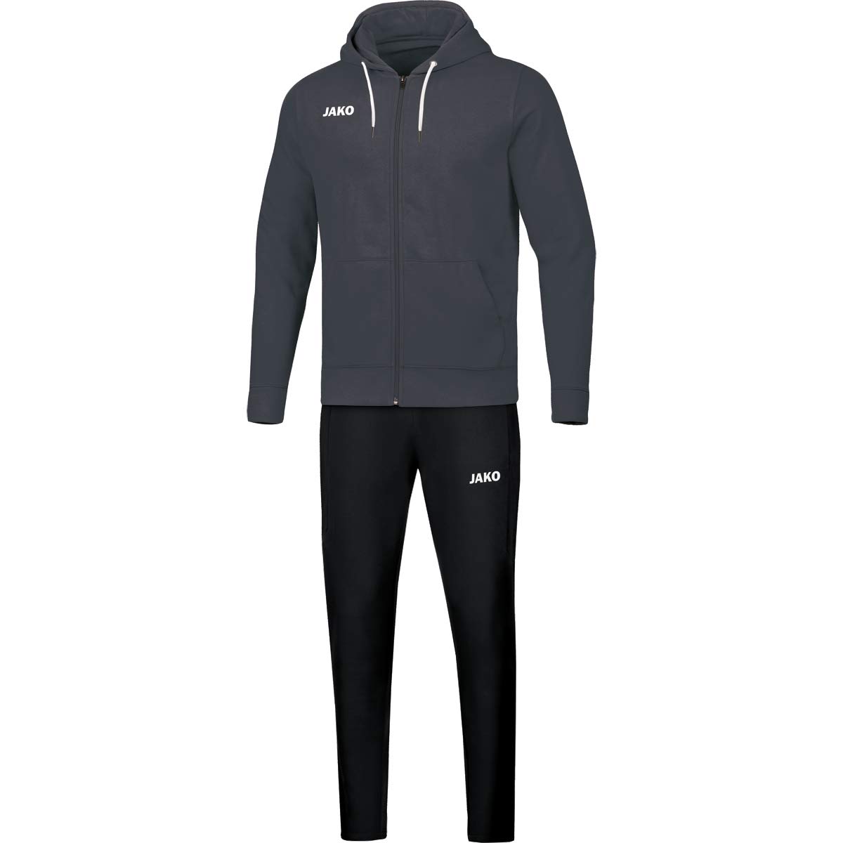 JAKO Children's Base with Hood Jogging Suit, Anthracite, 140