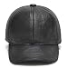 Produktbild GHC Hüte & Mützen Herren Schaffell Herbst Winter Leder Hut, Neue lässige Outdoor warme Ohr Papa Baseball Cap mittleren Alters Cap (Farbe : Schwarz, Größe : 56-60CM)