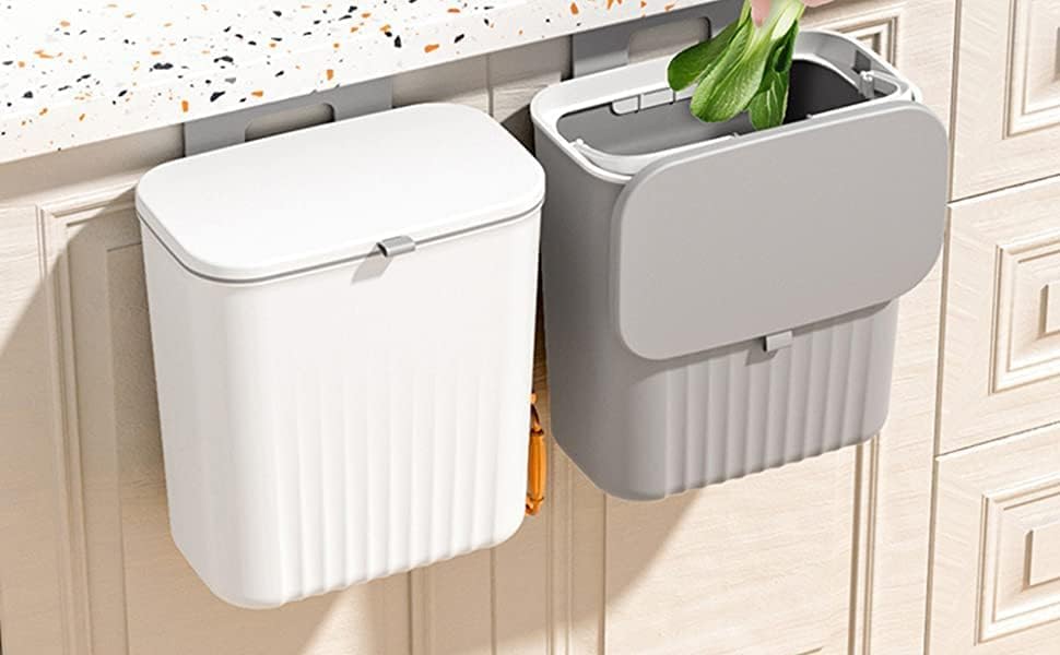 AZRAEL® Kitchen Trash can Garbage Can Bin Hanging Deodorant Wall ...