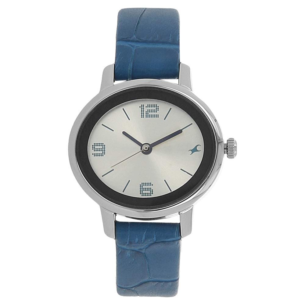 Fastrack Quartz Analog Silver Dial Leather Strap Watch for Girls-NR6107SL01 (B010LF1VPG) Amazon Price History, Amazon Price Tracker