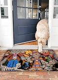 EWFAS Alfombra de baño Shaggy de Microfibra,Calaveras mexicanas pintadas con Figuras geométricas y Coloridas.,Suave y cómoda, Agua súper Absorbente, Antideslizante40x60cm