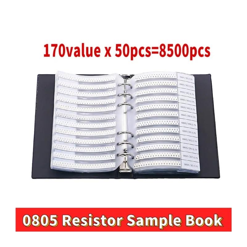 0402 0603 0805 1206 1% SMD SMT Chip Resistor Assortment Kit 170 Values Sample Book CZAOINCU(0603 x 4425pcs)