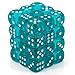 Chessex Translucent 12Mm D6 Teal/White Dice Block (36 Dice),23815CHX
