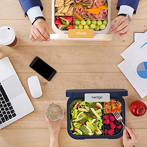 Bentgo® Modern - Versatile 4-Compartment Bento-Style Lunch Box For Adults And Teens, Leak-Resistant, Ideal For On-The-Go Balanced Eating - Bpa-Free, Matte Finish And Ergonomic Design (White) #TOP1