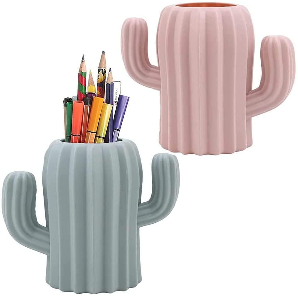 Norhogo 2 portalápices de escritorio, organizador de lápices, soporte para bolígrafos, escritorio, soporte para pinceles de maquillaje, para escritorio, material de oficina, oficina, lavabo (verde