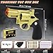 Trokiomi Gold Soft Bullet Toy Revolver with Holster & Goggles, Realistic Toy Gun Revolver for Boys, Educational Play Gun Model, Halloween Christmas Birthday Gifts for Boys Kids Adults Age 8+