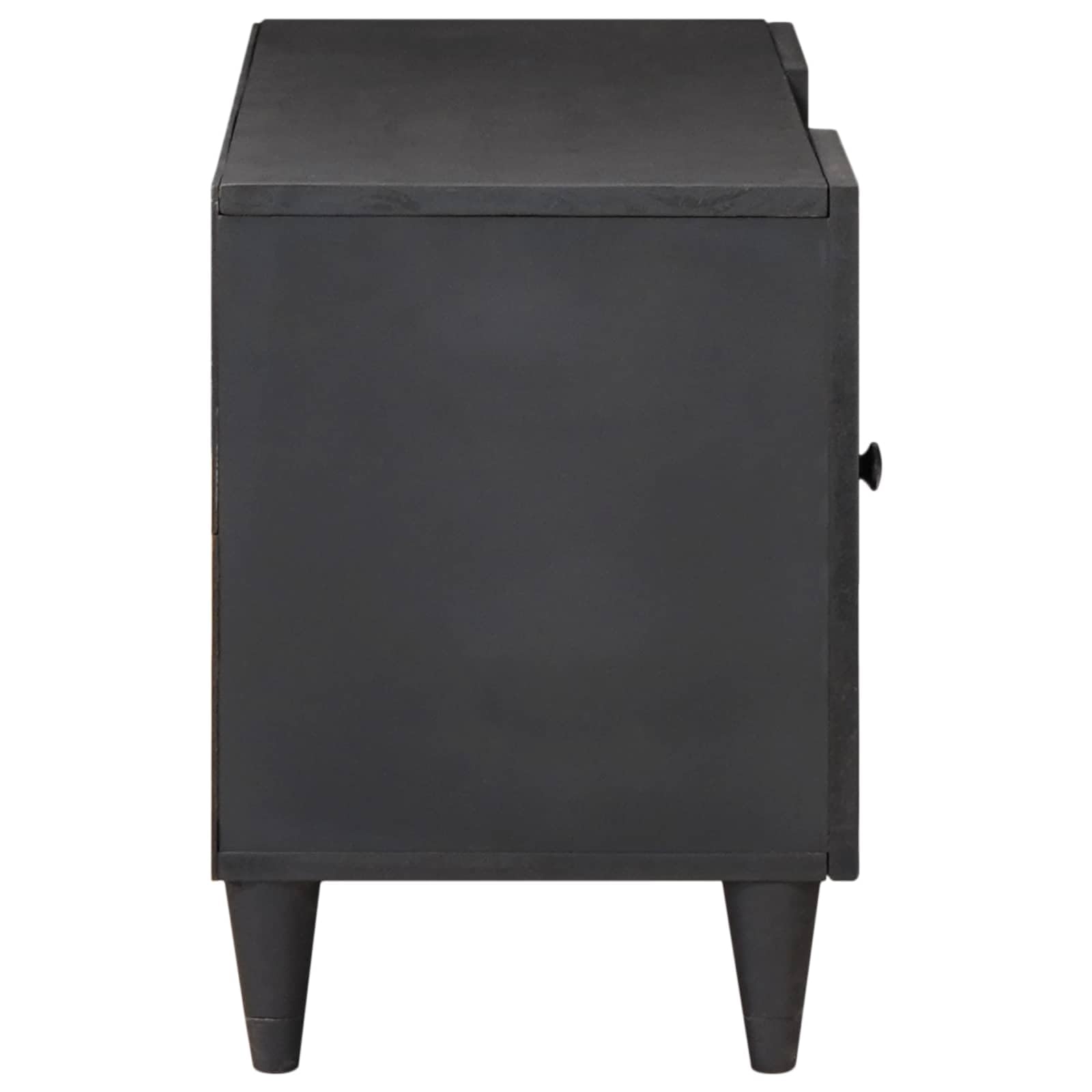 Gabinete de almacenamiento multimedia madera mango macizo 105 x 33,5 x 46
