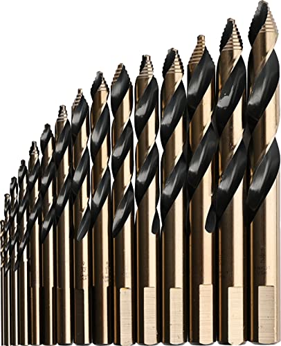 Knkut 15KK10 15 Piece Mechanics Length Step Point Drill Bit Set 1/16 Inch-1/2 Inch thumb #1