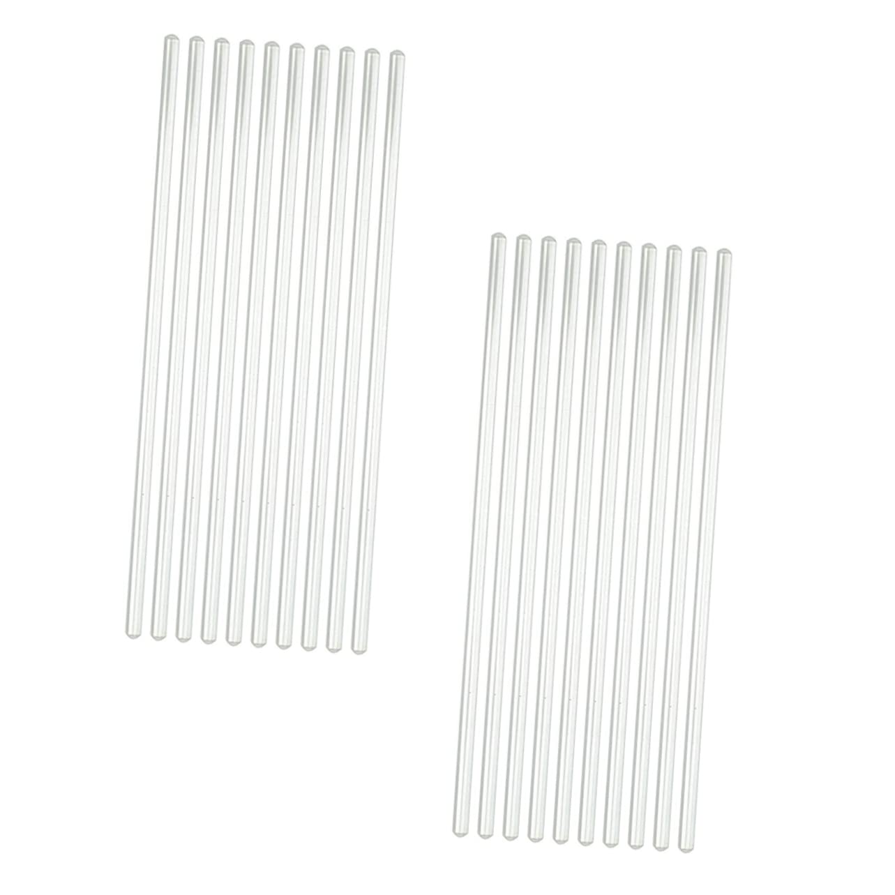 CIYODO 20pcs Glass Stirring Rod Coffee Mixer Wand Lab Mixing Sticks Laboratory Stirring Stick Juice Swizzle Sticks Stir Sticks Drink Mixes High Borosilicate Glass Transparent re-usable