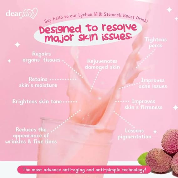 Beauty Milk Premium Japanese Lychee Swiss Stemcell Drink 50,000mg - 10 Sachets