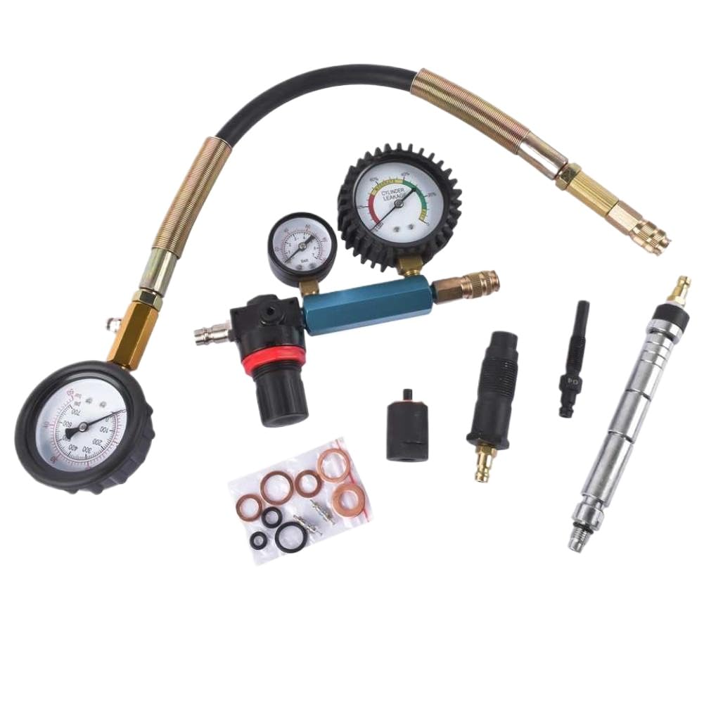 Probador de compresión Probador de pérdida de presión Probador de motor compatible con diésel y motores