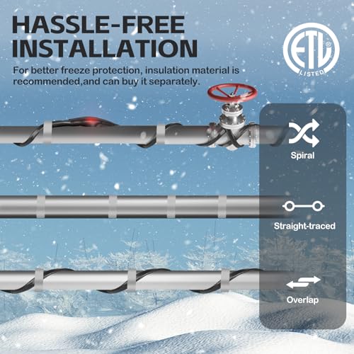 Jdzkomke K.00.004 Heat Tape, Deicing Heating Cable,Pipe (Metal And Plastic) Freeze Protected Water Pipe Heating Cable thumb #4