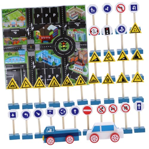 Panneaux de signalisation en bois SOIMISS jeu éducatif simulation trafic enfant