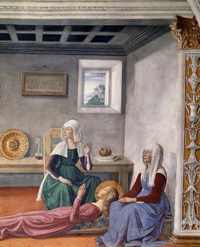 Affiche Domenico Ghirlandaio Faire-part de décès à sainte Fina Toile 60x90cm Décoration Bureau