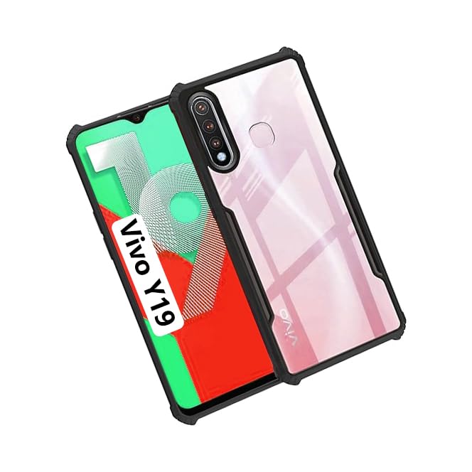 COBERTA Back Cover for Vivo Y19 Back Cover Case - Black Transparent (B0CGJD3KRR) Amazon Price History, Amazon Price Tracker