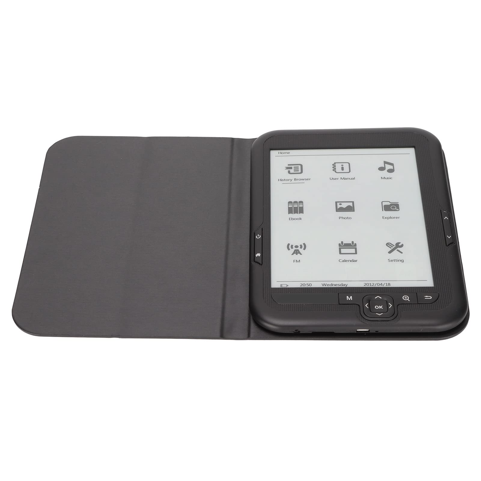 E Reader, 6in 800x600 HD E Reader, Ink Screen Eye Protection Lectores de Libros Electrónicos con Estuche Protector, Compatible con FM, Reproducción de Música, Dispositivo de Lectura(#2)