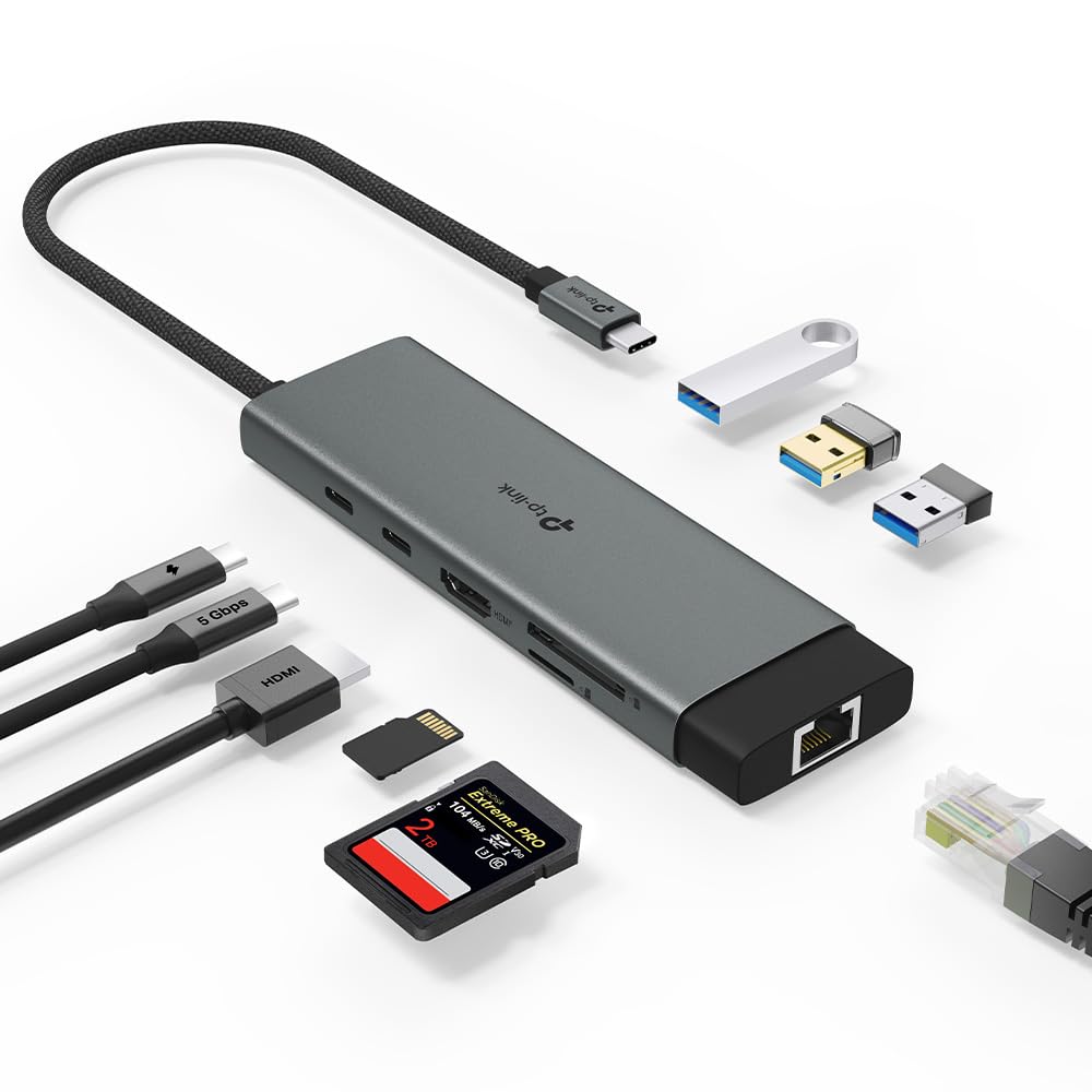 Amazon | TP-Link 9ポートType-C USBハブ 4K 60Hz HDMI, 1Gbps