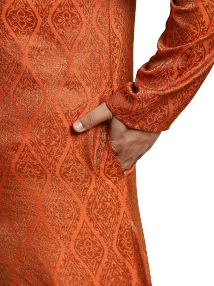 Image of SOJANYA (Since 1958 Men's Jacquard Silk Printed Kurta & Pyjama Set