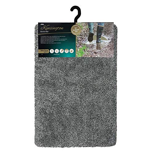 JVL Kensington Barrier Door Mat, Grey, 50 x 75cm