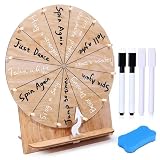 Yoption Wooden Spinning Wheel with Stand, 11.4 Inch Tabletop Prize Wheel