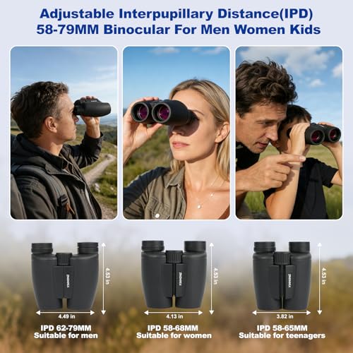 Binoculares compactos 12x30 ligeros para niños y adultos miniatura 6