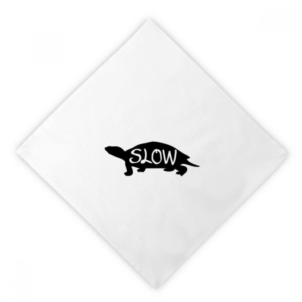 Servilletas blancas de tela lavables con silueta de animales Genbu para mesa