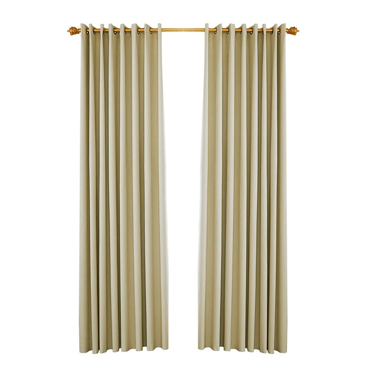 Wetterfest Outdoorvorhänge Verdunkelungsvorhang Wasserdicht Outdoor Sonnenschutz Vorhang für Pavillon Gardinen Terrassen Balkon Indoor/Outdoor Gardinen 2 Stücke Vorhänge Beige-134 × 270cm