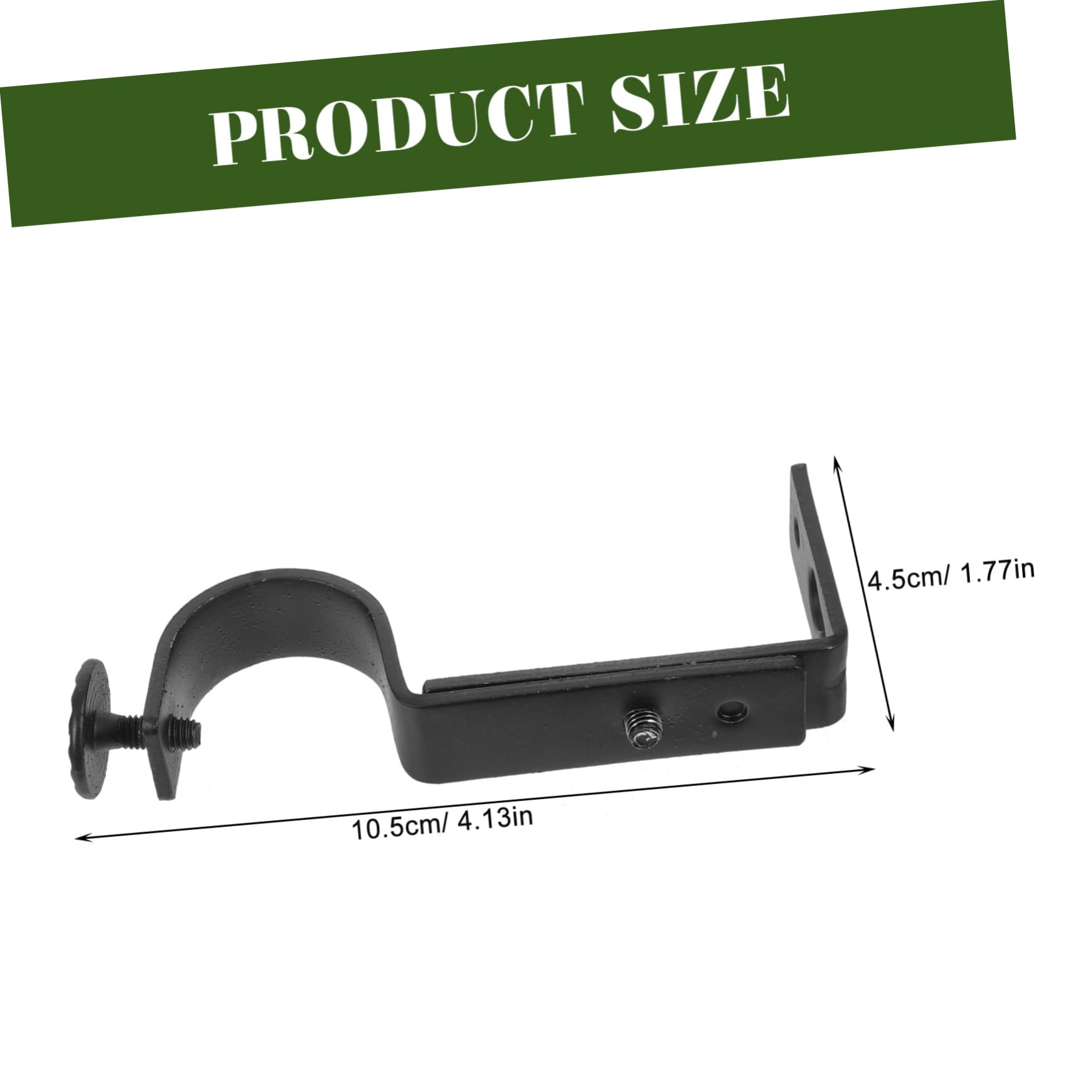 HOLIDYOYO 2Pcs Heavy Duty Curtain Rod Mounting Brackets Side Mount Holders for Window and Door Curtains Easy Installation Compatible with Various Rods Screws Included