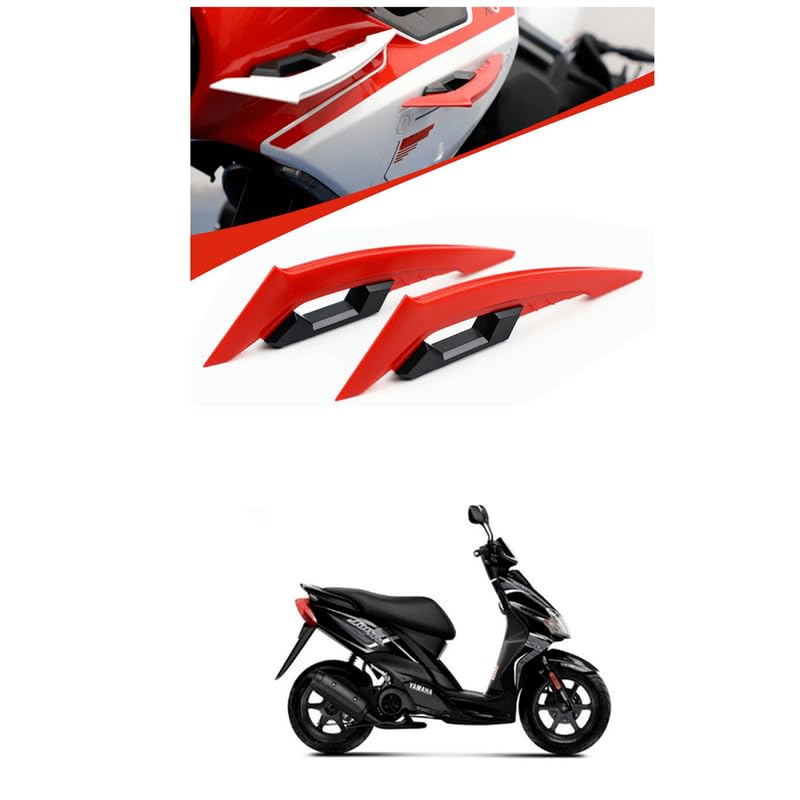 LOVMOTO Universal Aerodynamic Wing Spoiler Helmet Fairing 2 Pieces Motorcycle Winglets Motorcycle Front Side Spoiler Aerodynamic Wing Kit Red Comfortable with Jo-g r-image-40