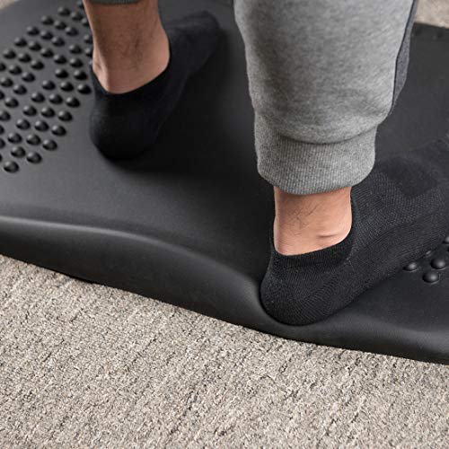 Flexispot Ergonomic Office Standing Desk Mat And Kitchen Not-Flat Anti-Fatigue Comfort Floor Mat 32.3 In X 20.5 In X 0.98 In For Stand Up Desk With Massage Points Black #TOP2