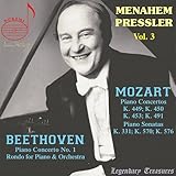 pressler mirjam bitterschokolade  Manahem Pressler, Vol. 3: Mozart, Beethoven