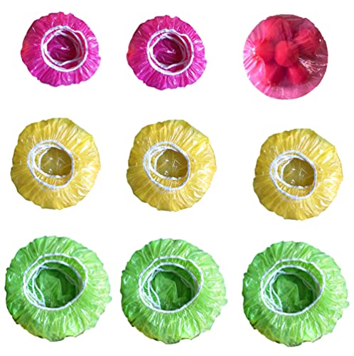105 Unidades - Tapa Protectora para Alimentos, Cubiertas Elásticas Almacenamiento, Cubiertas de Almacenamiento Elásticas de Plástico para la Conservación de Verduras o el Almacenamiento de Alimentos