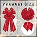 Habbiful Large Christmas Bow for Wreath, Christmas Wreath Bow for Front Door Wall Fence Decor Red Velvet Bow for Festival Home Pary Birthday Decoration