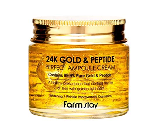 FARMSTAY 24k gold & peptide perfect ampoule cream 80ml