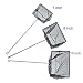 Aquarium Fish Net 3pcs 5/8/10 Inch Black Mesh Fish Catch Nets with Adjustable 16" Stainless Steel Handle For Fish Tank