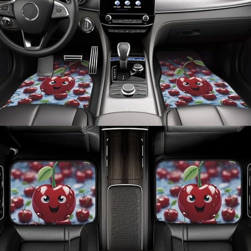 Tapis de sol voiture cerise antidérapants pour une protection de sol imperméable